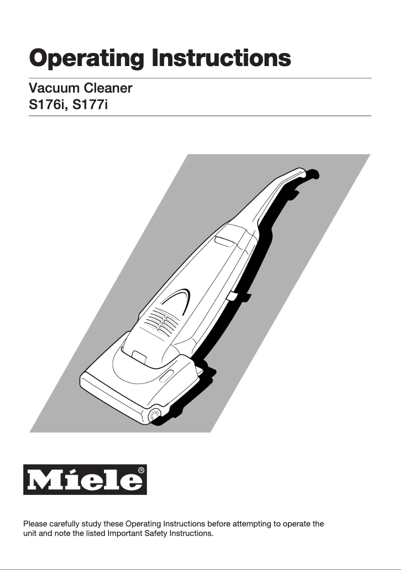 Página 1 del manual Manual de usuario Miele S 176i