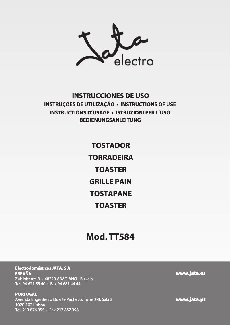 Página 1 del manual Manual de usuario Jata TT584