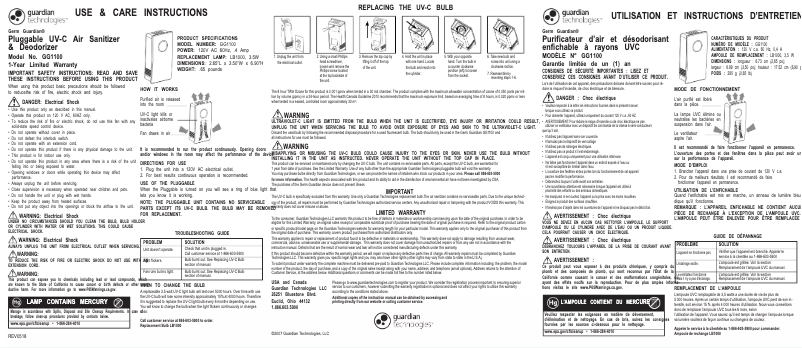 Imagen de la primera página del manual del dispositivo GG1100