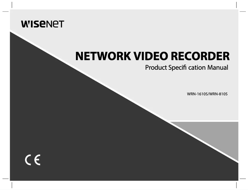 Imagen de la primera página del manual del dispositivo WRN-810S