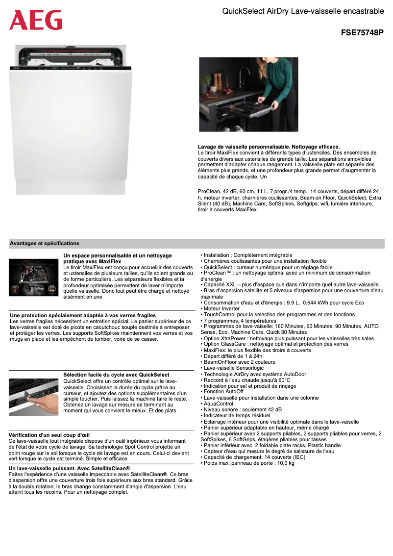 Imagen de la primera página del manual del dispositivo FSE75748P