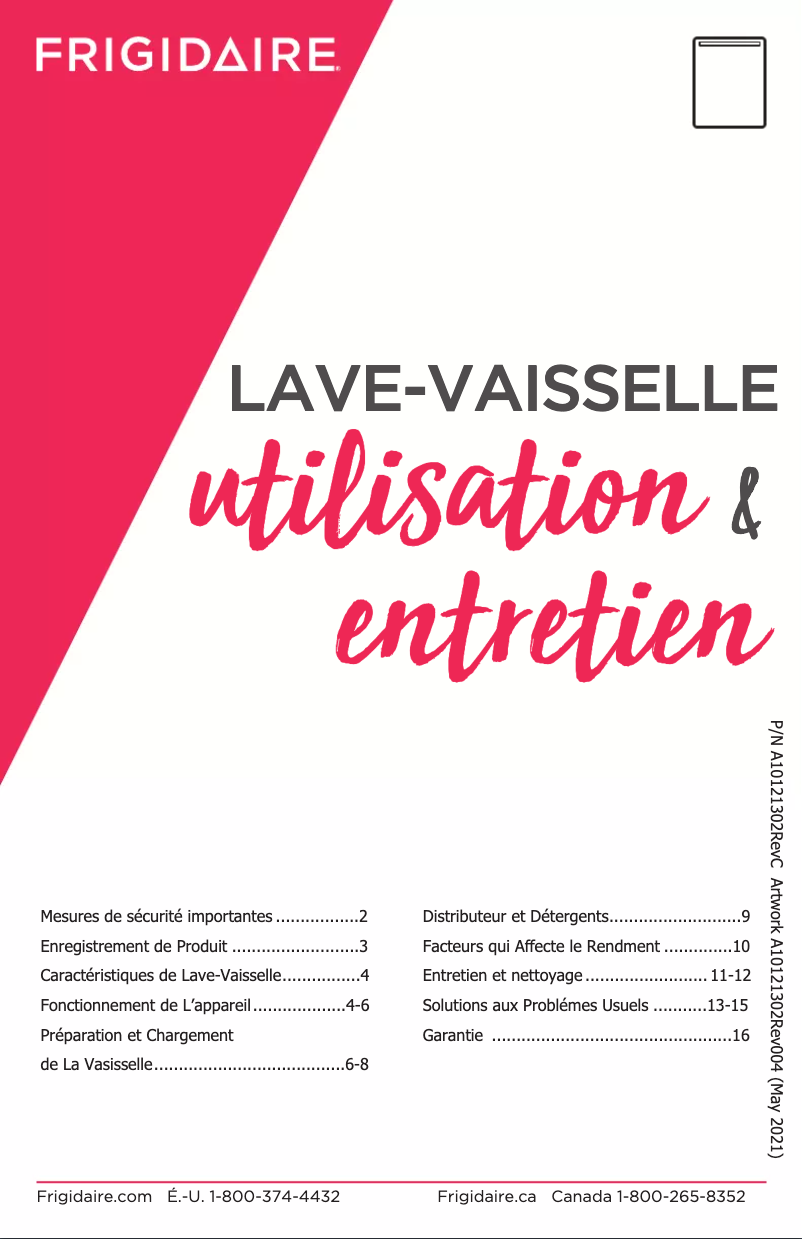 Página 1 del manual Manual de usuario Frigidaire FFID2426TB