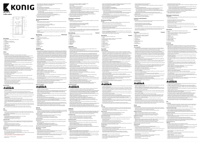 Página 1 del manual Manual de usuario Konig KN-COF10