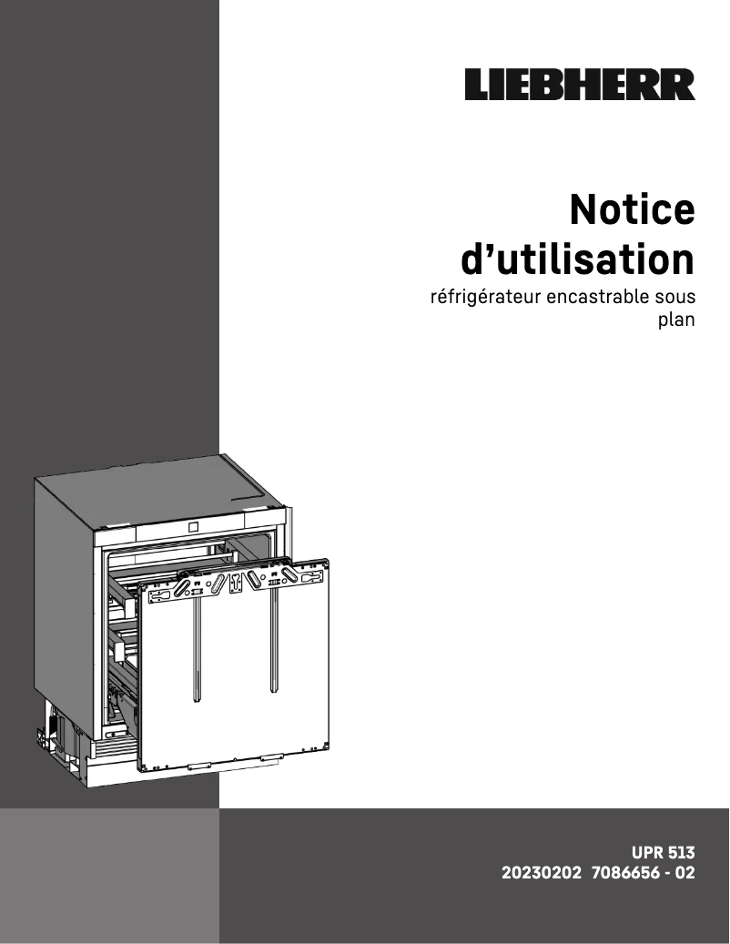 Página 1 del manual Manual de usuario Liebherr UPR 513