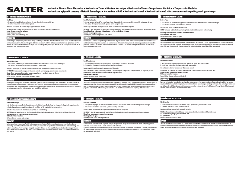 Página nº 1 - Manual de usuario Salter 338