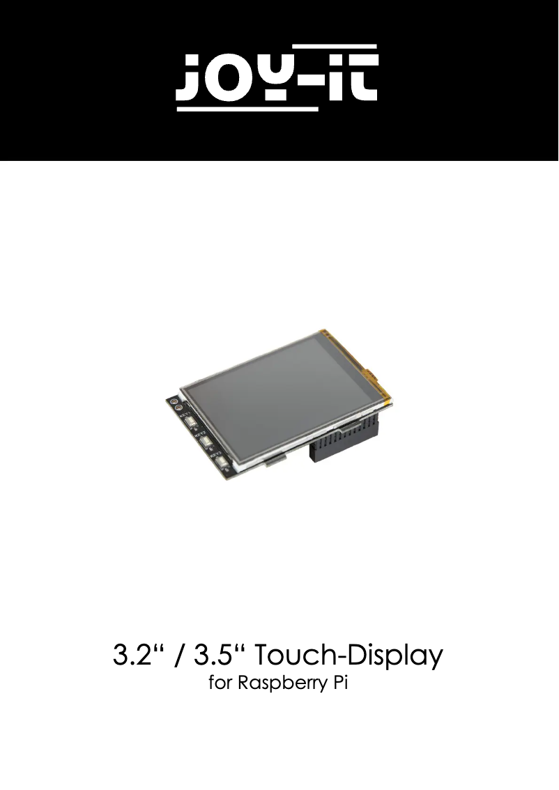 Página 1 del manual Manual de usuario Joy-It RB-TFT3.2-V2