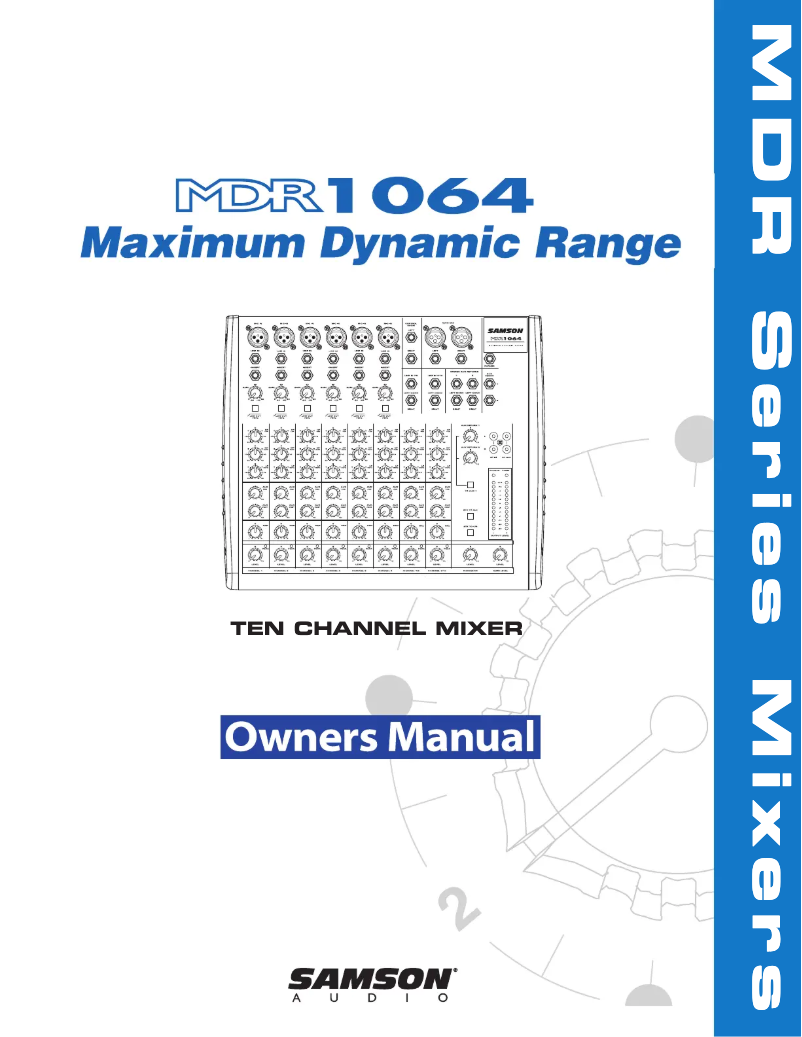 Imagen de la primera página del manual del dispositivo MDR1064