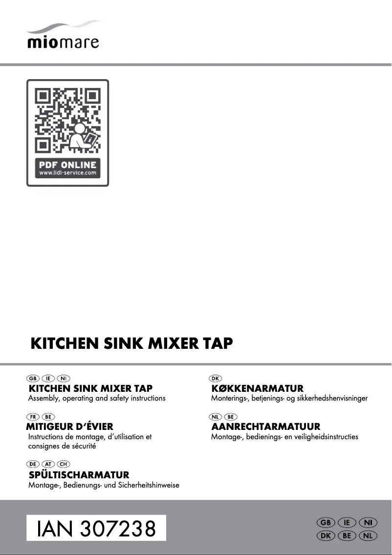 Imagen de la primera página del manual del dispositivo IAN 307238