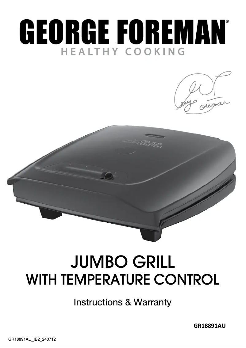 Imagen de la primera página del manual del dispositivo GR18891AU