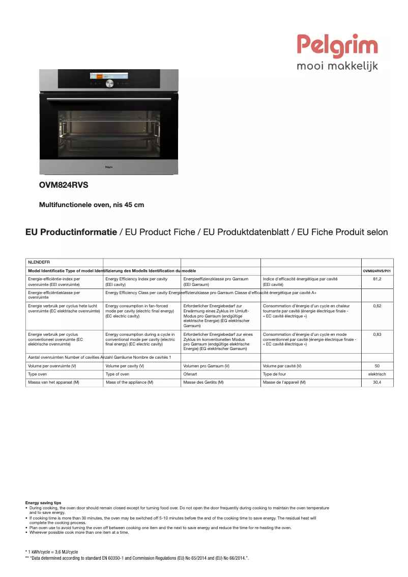 Imagen de la primera página del manual del dispositivo OVM824RVS