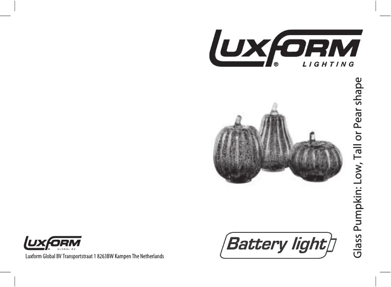 Página nº 1 - Manual de usuario Luxform Glass Pumpkin