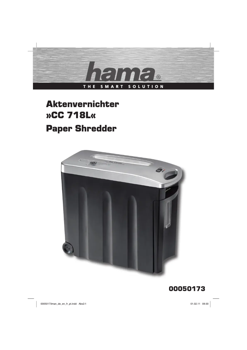 Imagen de la primera página del manual del dispositivo CC 718L