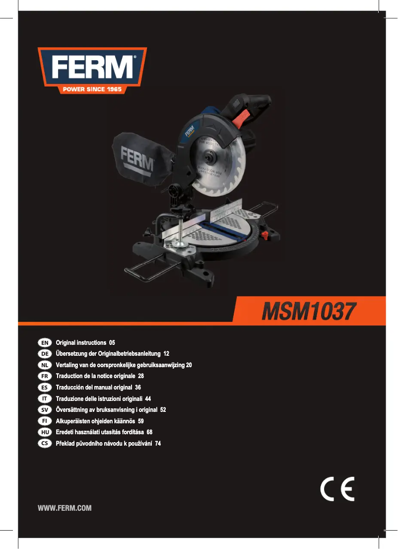 Página nº 1 - Manual de usuario Ferm MSM1037