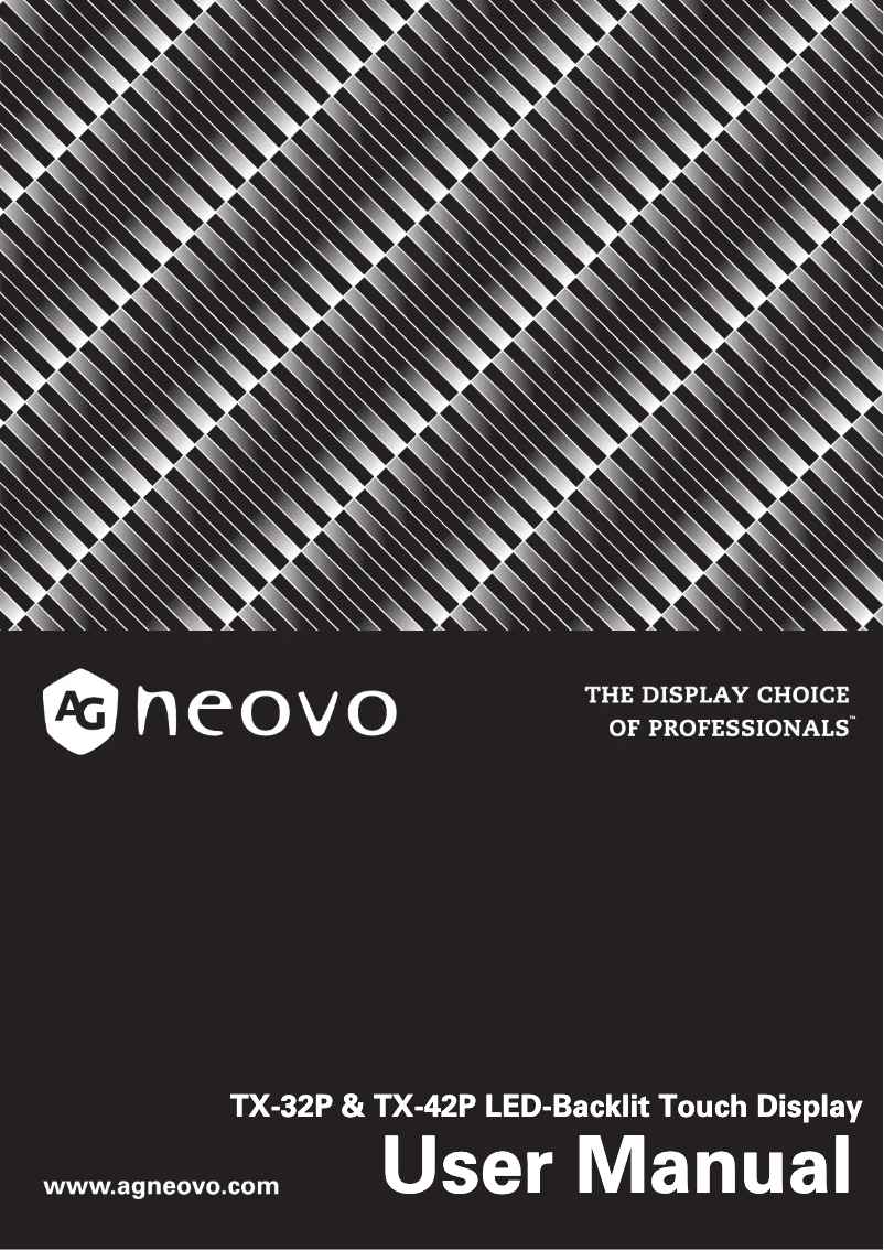 Imagen de la primera página del manual del dispositivo TX-42P