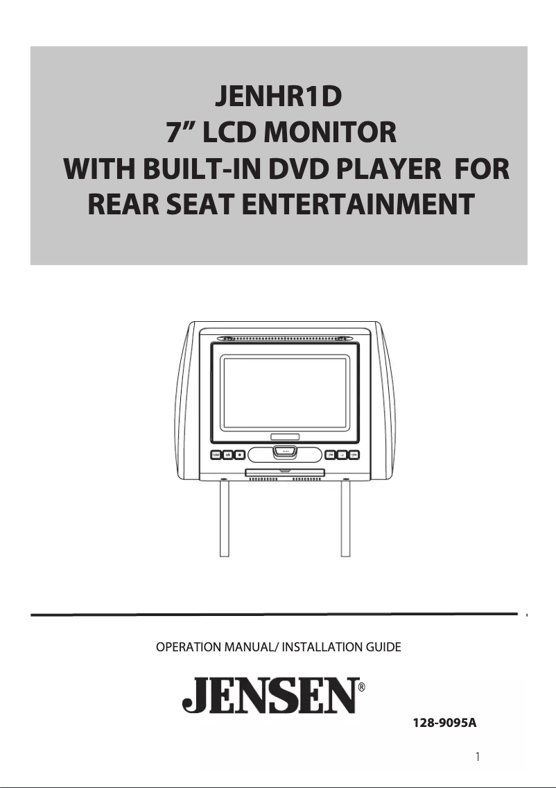 Página 1 del manual Manual de usuario Jensen JENHR1D