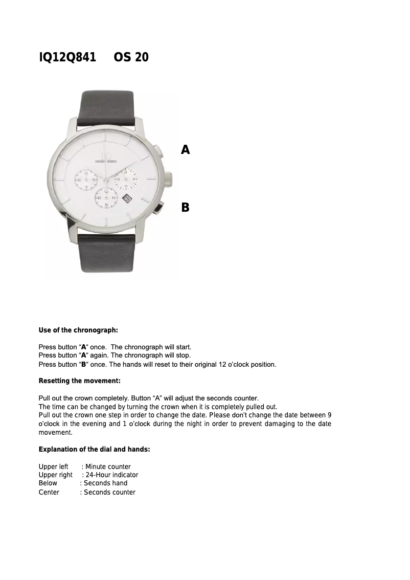 Página 1 del manual Manual de usuario Danish Design Q841