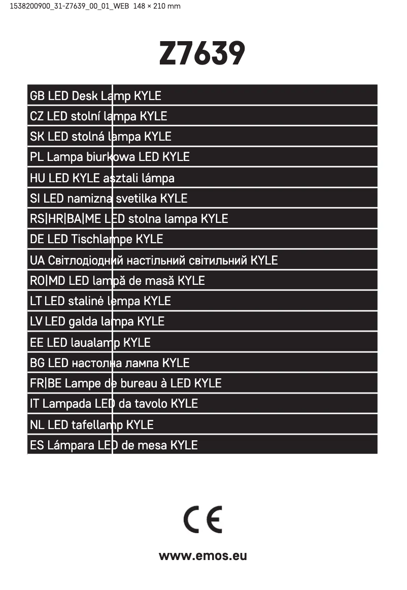Imagen de la primera página del manual del dispositivo Z7639