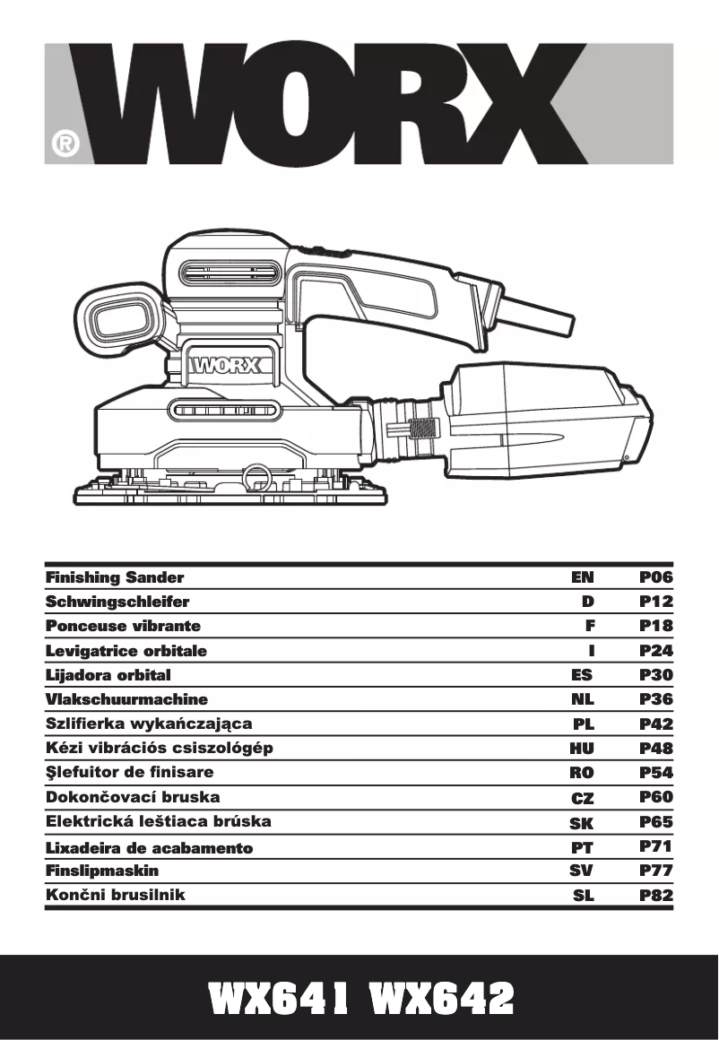 Imagen de la primera página del manual del dispositivo WX642