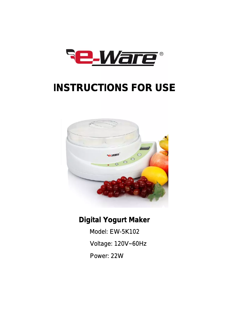 Página 1 del manual Manual de usuario E-Ware EW-5K102