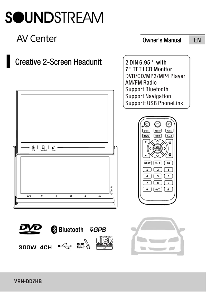 Imagen de la primera página del manual del dispositivo VRN-DD7HB