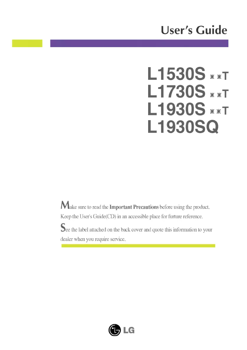 Imagen de la primera página del manual del dispositivo L1930S