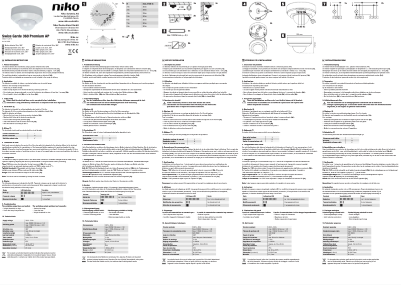 Imagen de la primera página del manual del dispositivo Swiss Garde 360 Premium AP