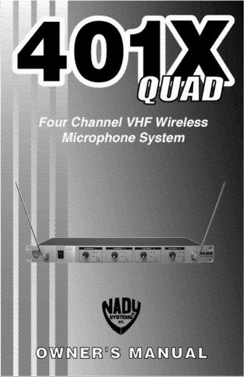 Página 1 del manual Manual de usuario Nady 401X Quad