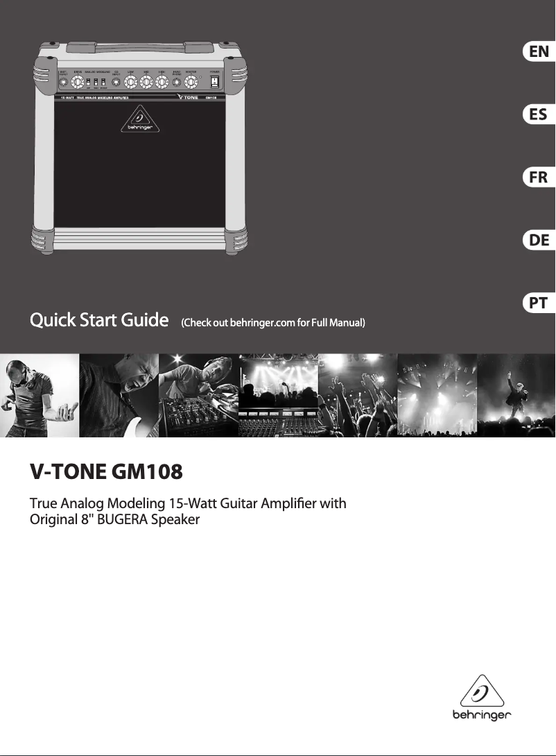 Imagen de la primera página del manual del dispositivo V-Tone GM108