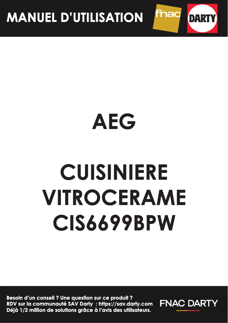 Imagen de la primera página del manual del dispositivo CIS6699BPW