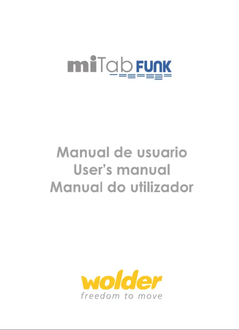 Página 1 del manual Manual de usuario Wolder MiTab Funk