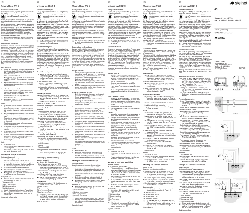 Página 1 del manual Guía de inicio rápido Steinel UI2 KNX