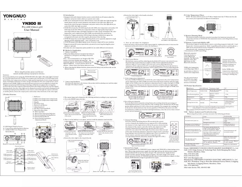 Página nº 1 - Manual de usuario Yongnuo YN300 III