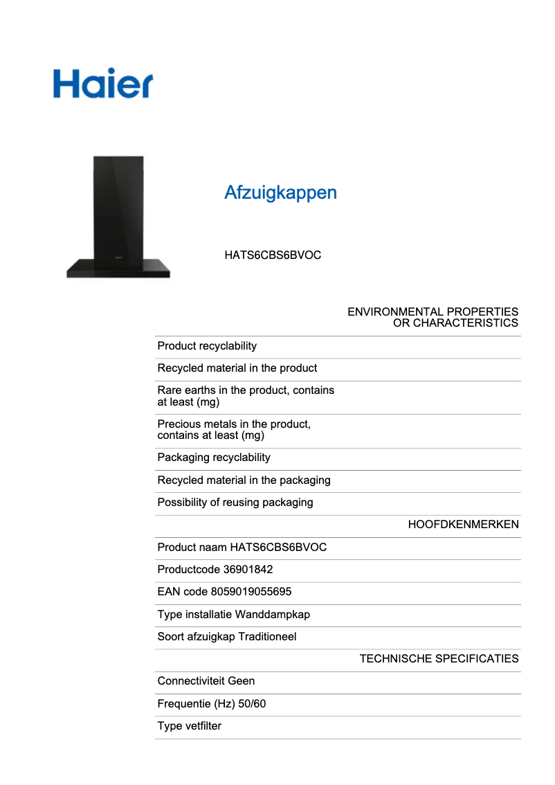 Imagen de la primera página del manual del dispositivo HATS6CBS6BVOC