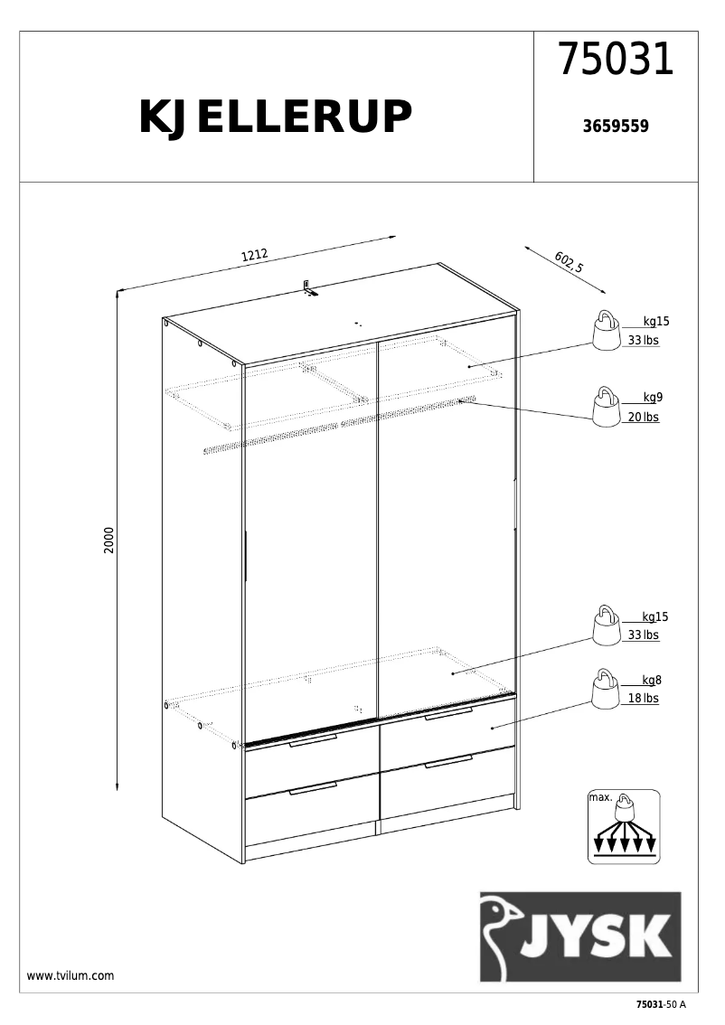 Página nº 1 - Manual de usuario JYSK Kjellerup