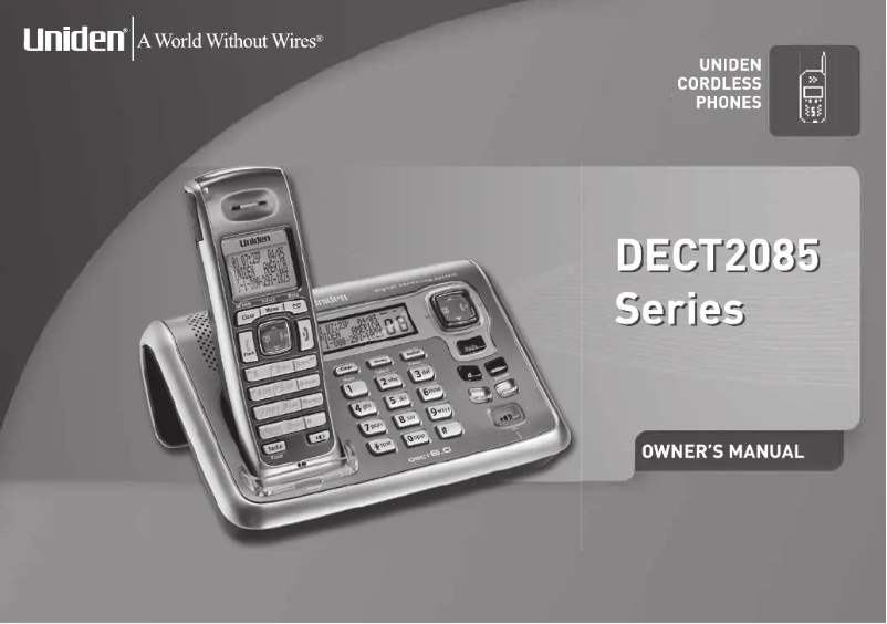 Página 1 del manual Manual de usuario Uniden DECT 2085