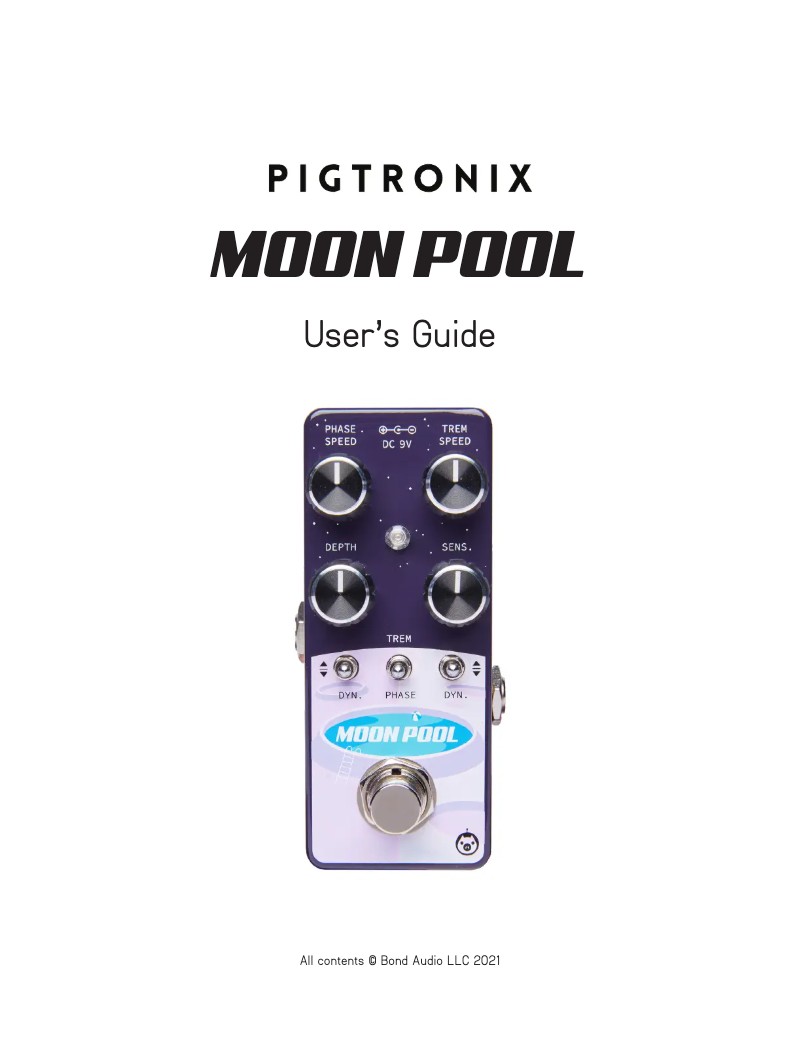 Página 1 del manual Manual de usuario Pigtronix Moon Pool