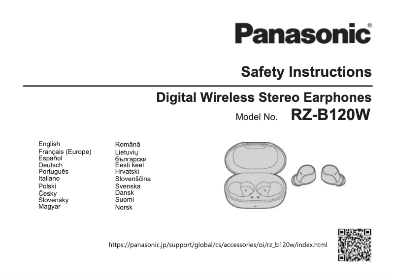 Imagen de la primera página del manual del dispositivo RZ-B120W