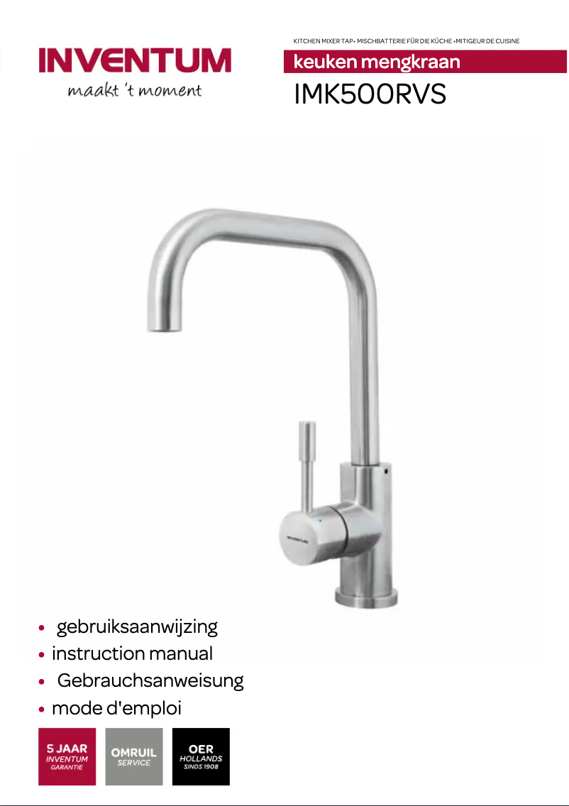 Página 1 del manual Manual de usuario Inventum IMK500RVS