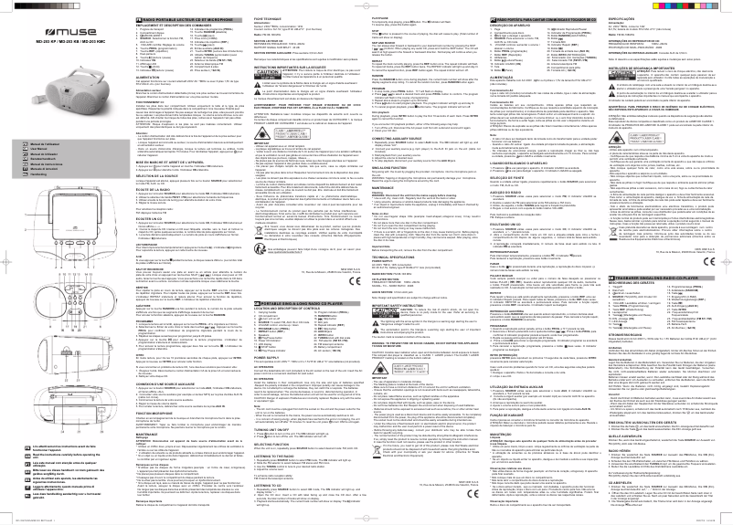 Imagen de la primera página del manual del dispositivo M-203 KMC