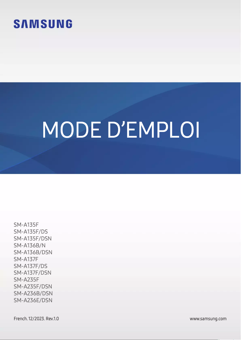 Página 1 del manual Manual de usuario Samsung Galaxy A23