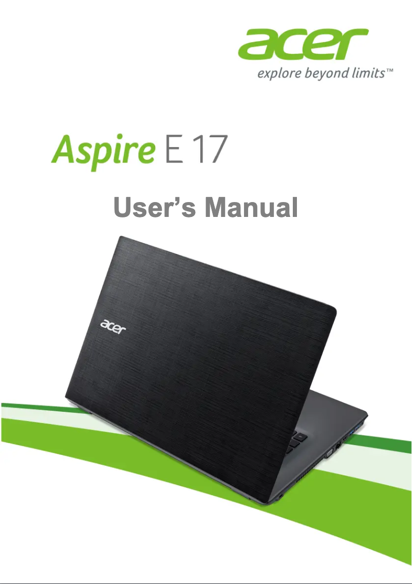 Página 1 del manual Manual de usuario Acer Aspire E17-E5-772