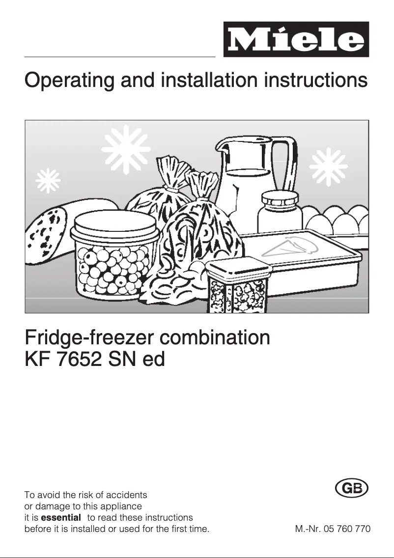 Página 1 del manual Manual de usuario Miele KF 7652 SN ed