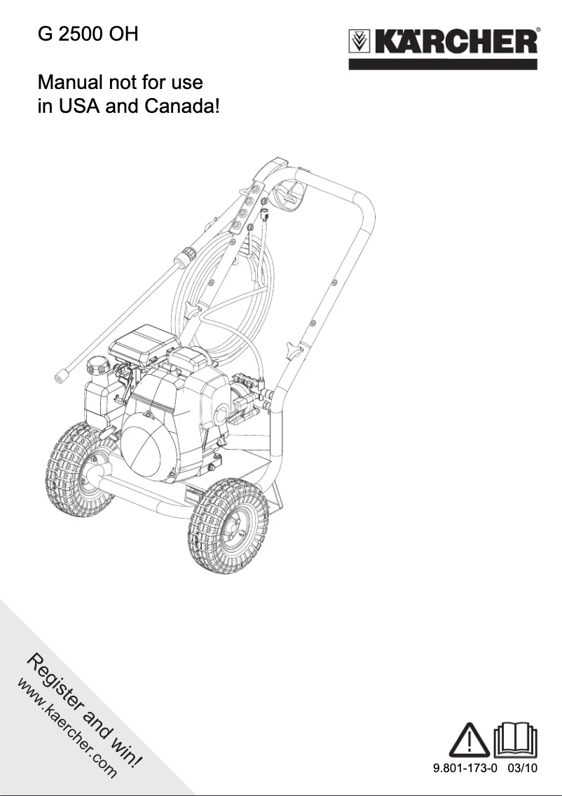 Página nº 1 - Manual de usuario Kärcher G 2500 OH