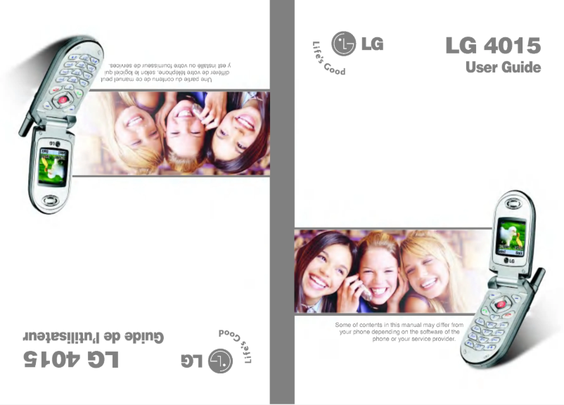 Imagen de la primera página del manual del dispositivo G4015