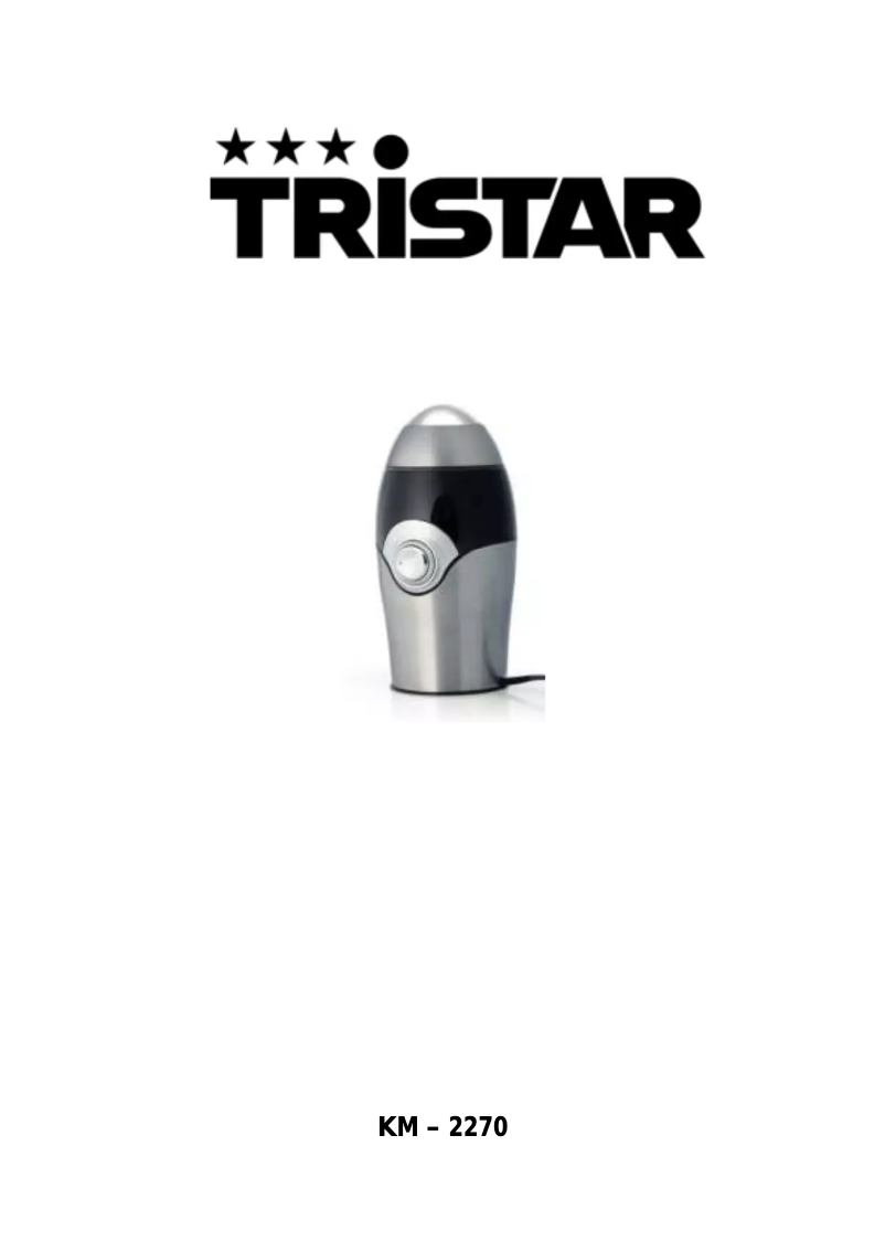 Página 1 del manual Manual de usuario TriStar KM-2270