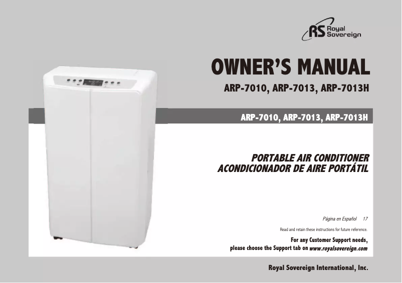 Imagen de la primera página del manual del dispositivo ARP-7013H