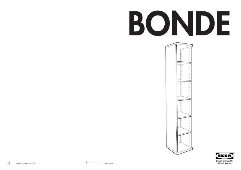 Página 1 del manual Manual de usuario Ikea BONDE