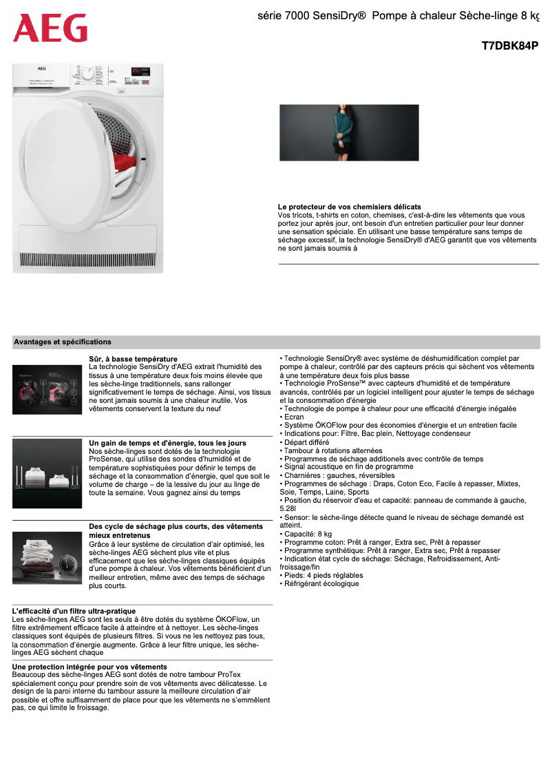Imagen de la primera página del manual del dispositivo T7DBK84P