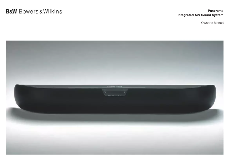 Página 1 del manual Manual de usuario Bowers & Wilkins Panorama