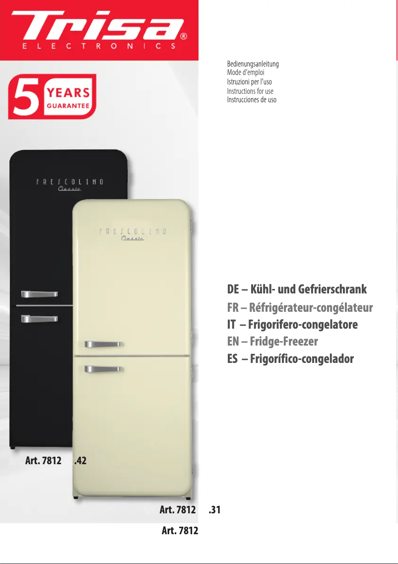 Imagen de la primera página del manual del dispositivo Frescolino Classic 7812.31
